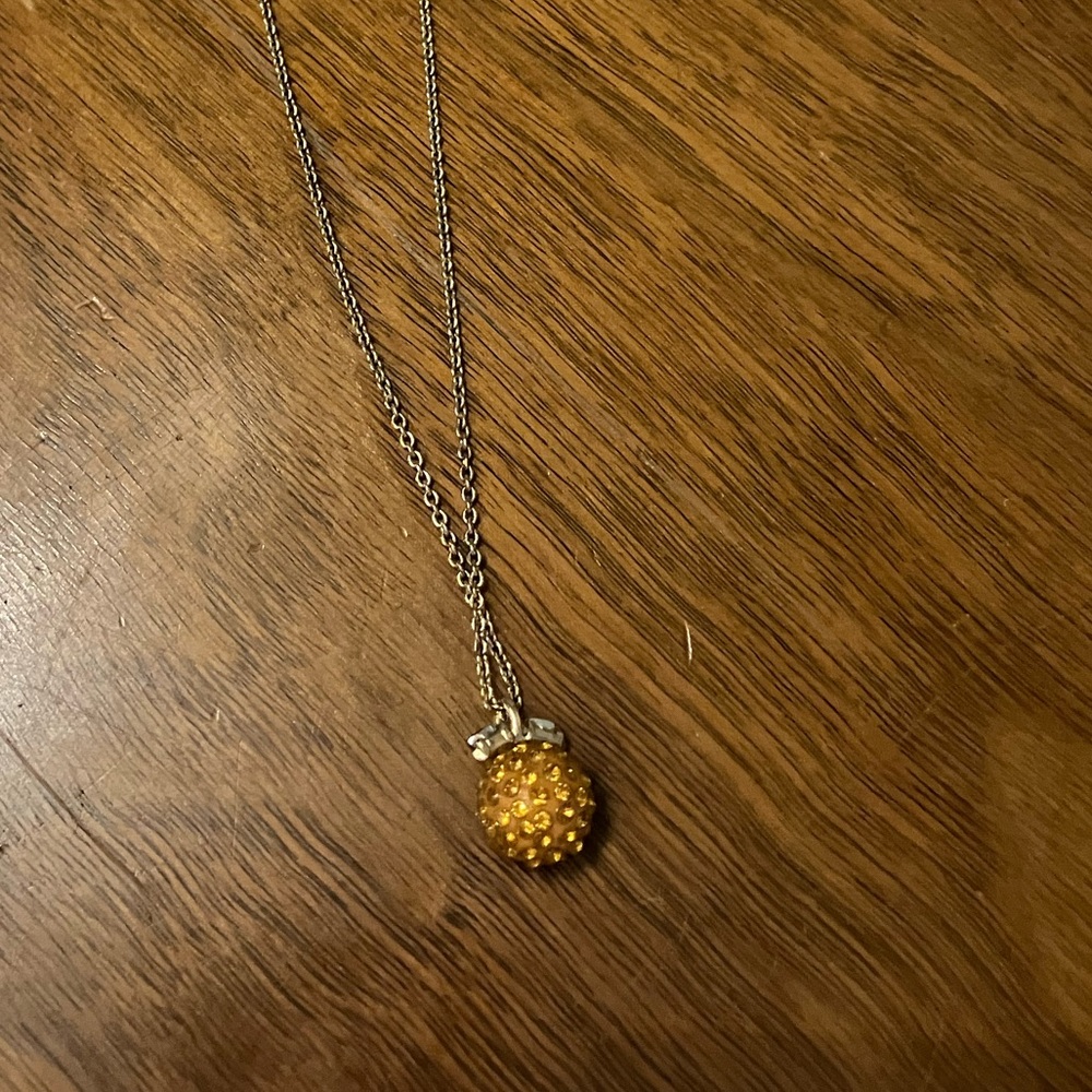 Banana Republic delicate orange charm necklace